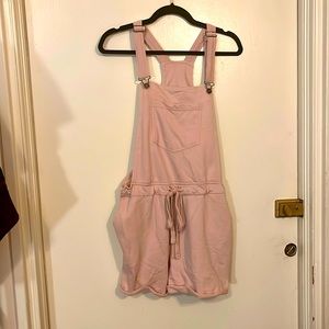 Wallflower Light pink/ blush pink short overalls